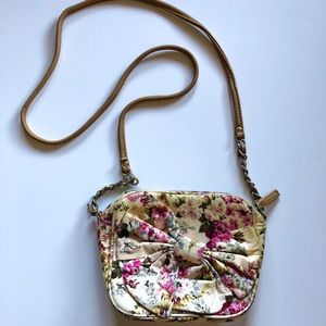 Candie’s Floral Crossbody Bag with Bow